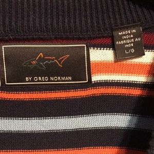 Greg Norman size Large striped sweater used nice